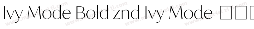 Ivy Mode Bold znd Ivy Mode字体转换